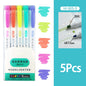 5-15 Colors Double Headed Highlighter Pen Set