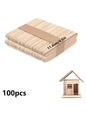 50/100/200 Pieces 11.4cm/4.5 inch Small Wooden Craft Sticks