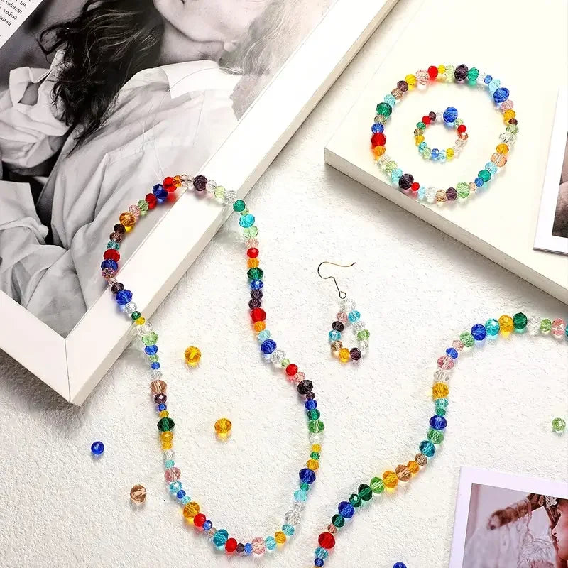 300pcs Round Crystal Glass Beads  4mm 6mm 8mm
