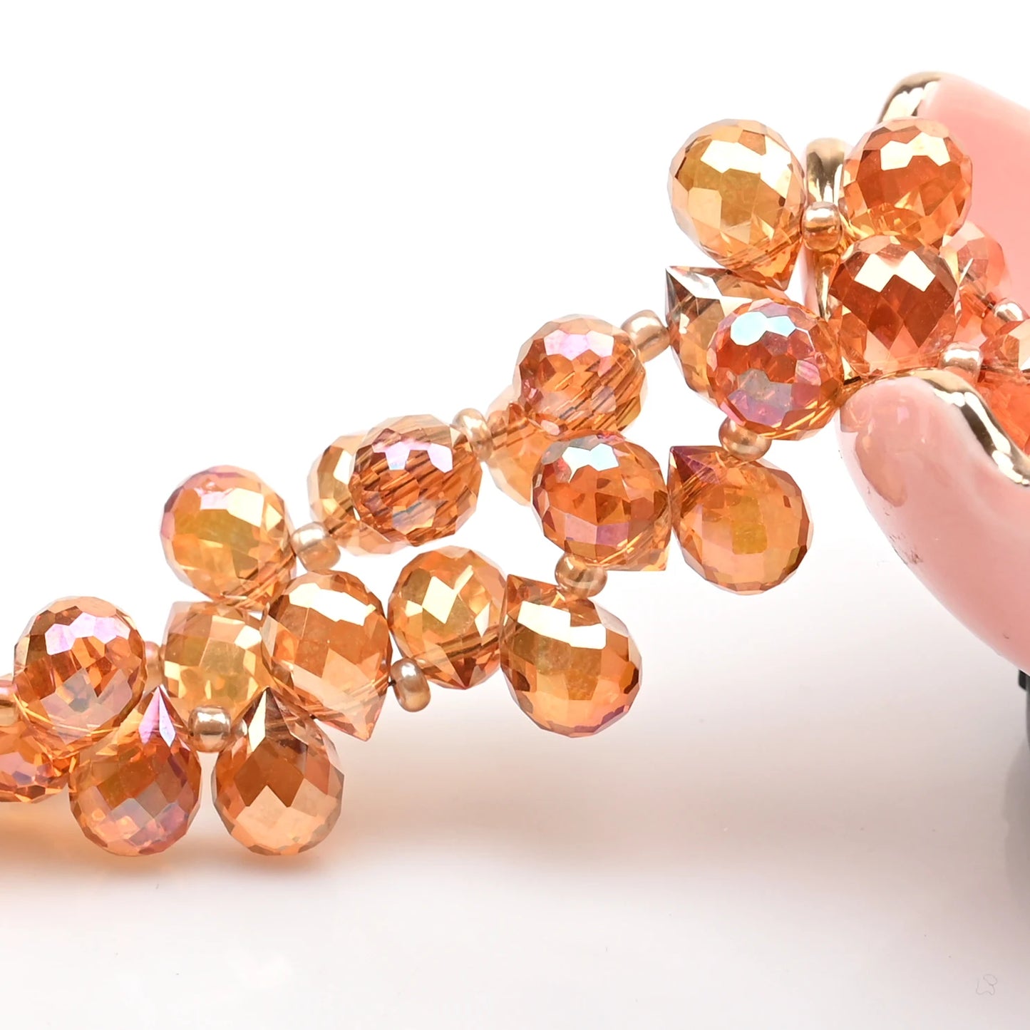 Austria AB Color Crystal Strawberry Beads 10*8mm Shiny Faceted Glass Beads