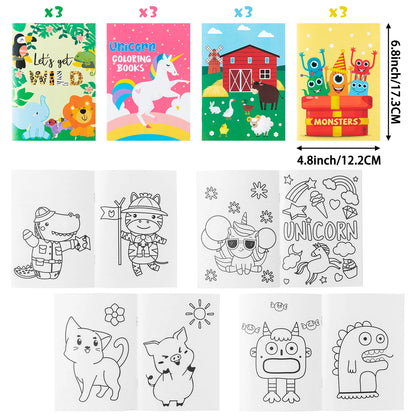 24PCS Mix Styles Coloring Books  Creative Painting Kits