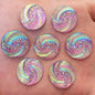 New 20pcs 20mm AB Resin Round FlatBack Rhinestone