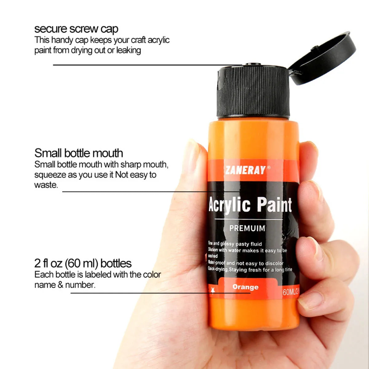 24-Color 60ML Acrylic Paint Set