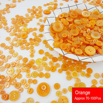 50g/Pack Mix Size Mix color Resin Button 1-3cm