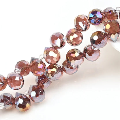Austria AB Color Crystal Strawberry Beads 10*8mm Shiny Faceted Glass Beads