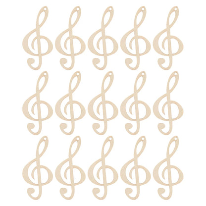20Pcs Unfinished Wood Music Notes