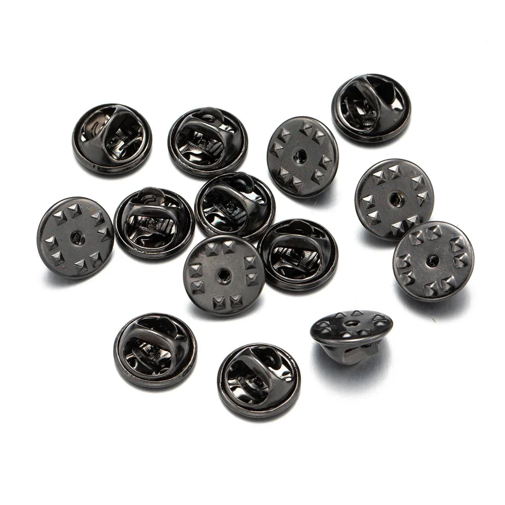 100pc Metal Locking Pin Back Brooch Badge Holder