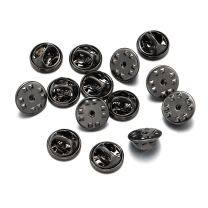 100pc Metal Locking Pin Back Brooch Badge Holder