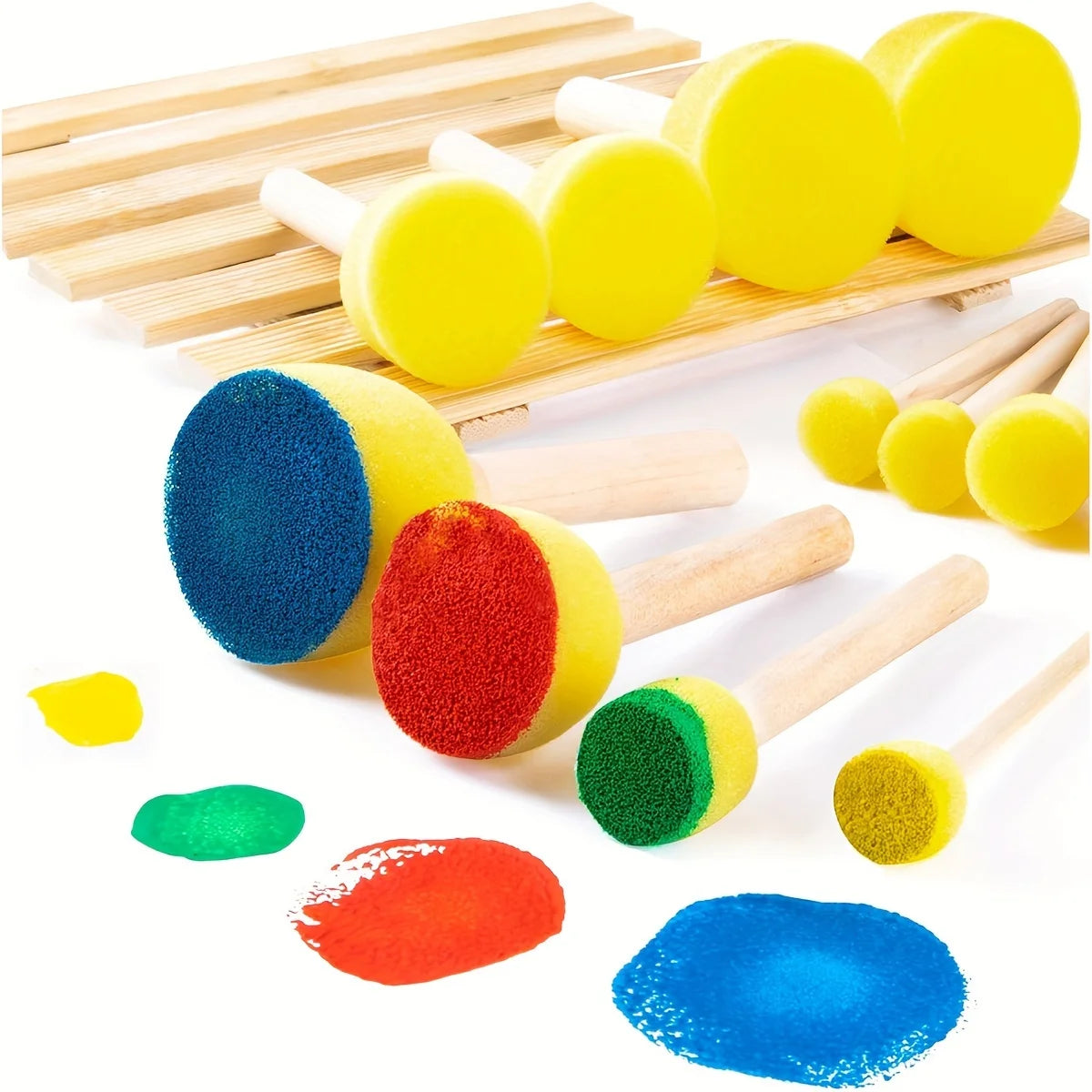 24 yellow sponge brushes, suitable for graffiti, painting