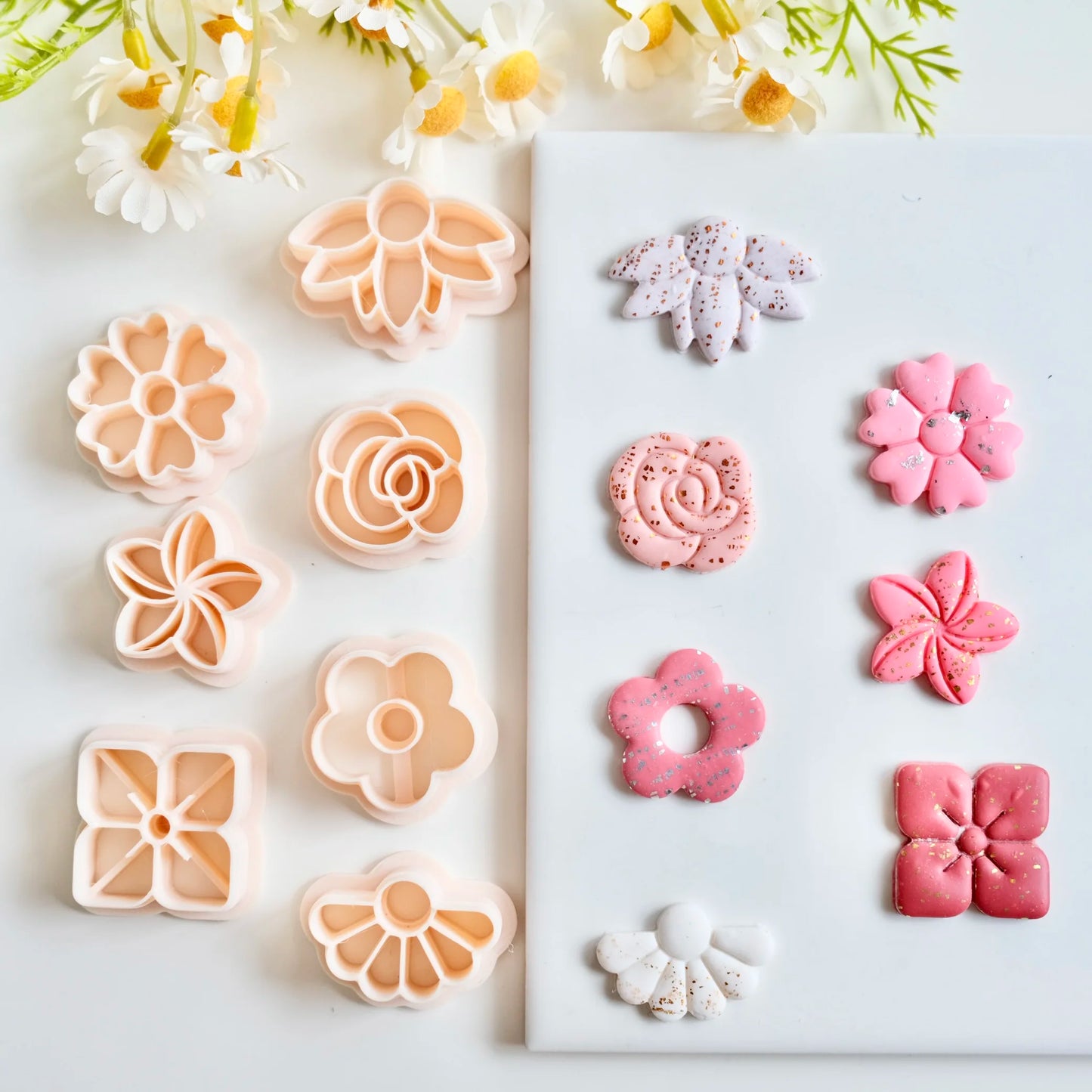 Flowers Polymer Clay Earring Cutters for Jewelry Pendant