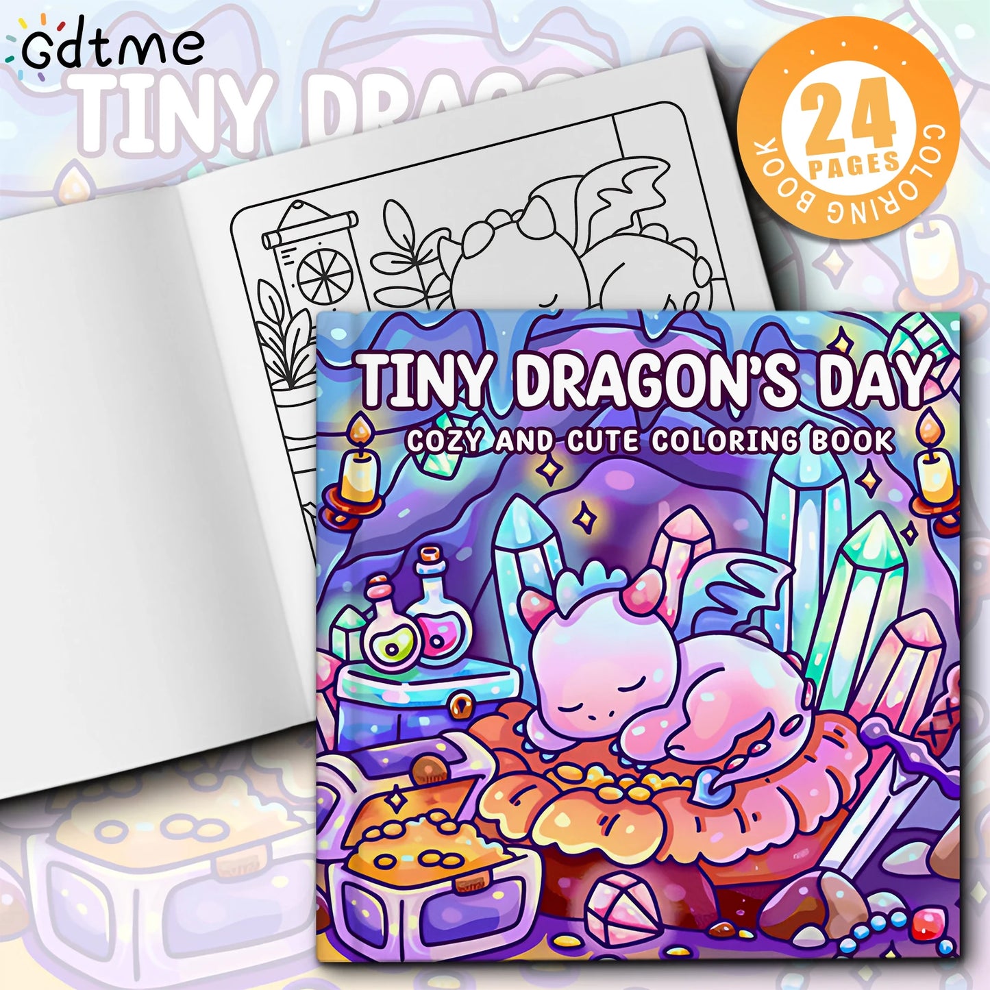 TINY DRAGON'S DAY COZY AND CUTE Coloring Book
