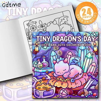 TINY DRAGON'S DAY COZY AND CUTE Coloring Book