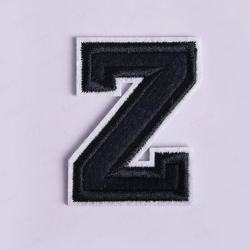 Navy Blue Letter Iron On Patch Applique