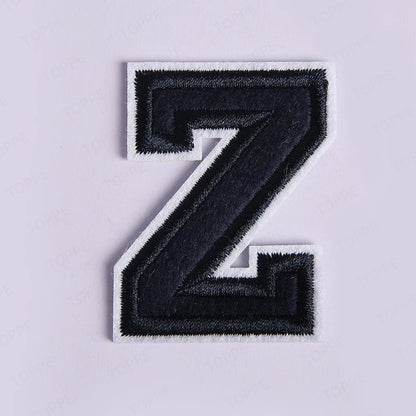 Navy Blue Letter Iron On Patch Applique