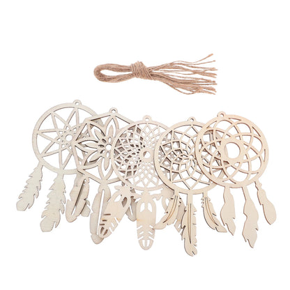 50pcs Dream Catcher Kit Unfinished Wooden Cutouts