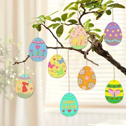 8pcs Easter Wooden Assorted