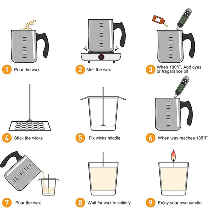 DIY Handmade Candle Craft Tools Kit with Wax Melting Hot Plate