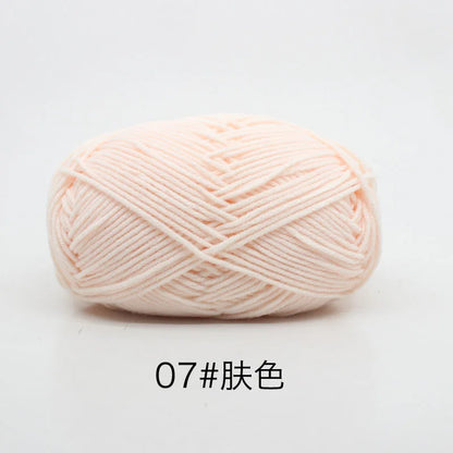 40-50g/Set 4ply Milk Cotton(80%) Knitting Yarn