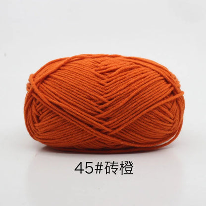 40-50g/Set 4ply Milk Cotton(80%) Knitting Yarn