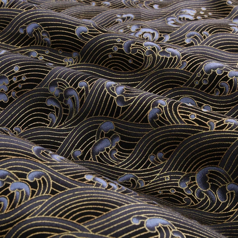 50x145cm Japanese Kimono Bronzed Fabric