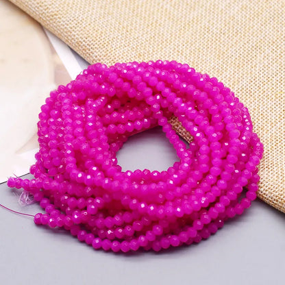 New 2 3 4mm Dyeing Rondelle Crystal Glass Beads