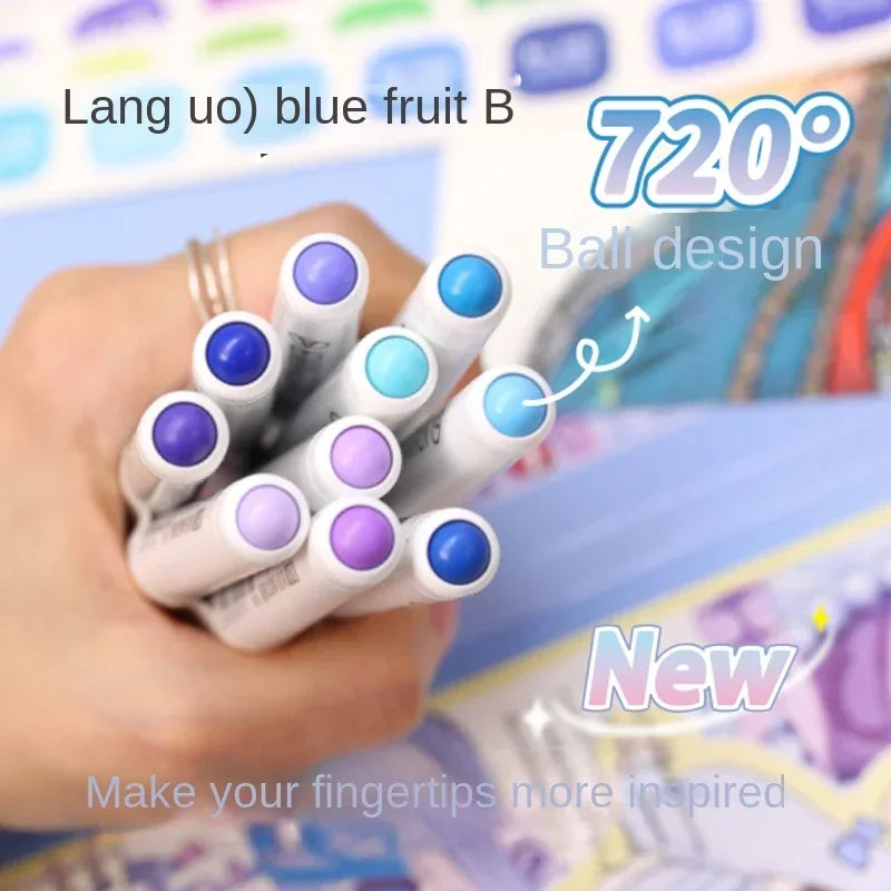 LANGUO 288/9 Colors Acrylic Marker Direct Liquid Soft Brush Paint Pen