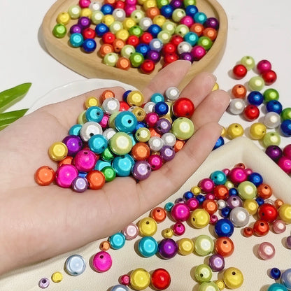 4/6/8/10/12mm Acrylic Dreamy Round Beads, Unique Loose Beads,