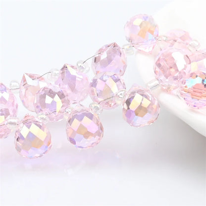 Austria AB Color Crystal Strawberry Beads 10*8mm Shiny Faceted Glass Beads