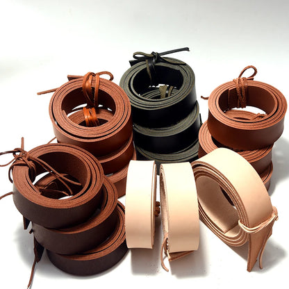 Genuine Leather Strips for Strap DIY Belts and Bags Premium Veg Tan Leather