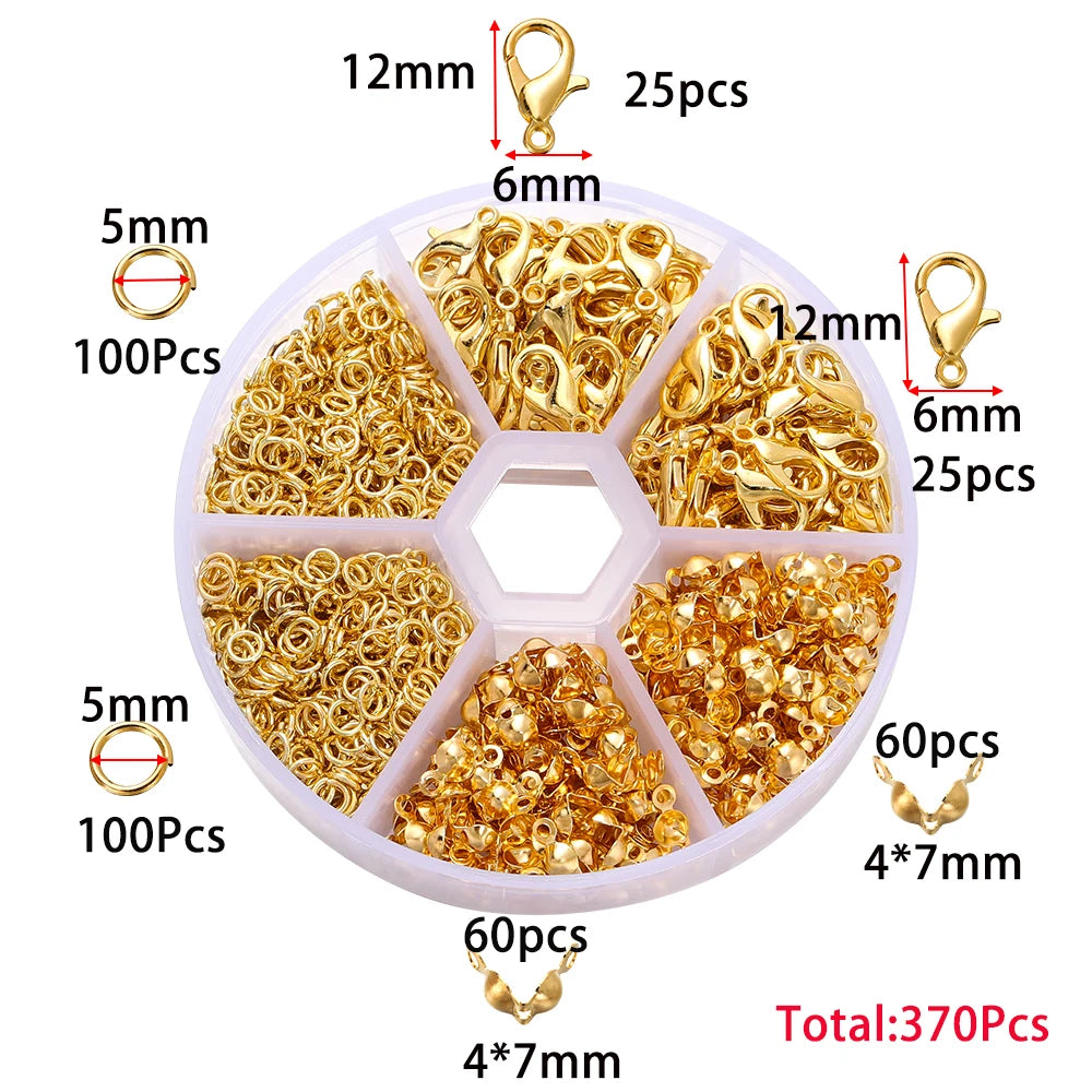 210-400pcs/Box Jewelry Making Kits Lobster Clasp