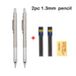 Mechanical Pencil Set 0.3 0.5 0.7 0.9 1.3 2.0mm Full Metal Art Drawing Painting Automatic Pencil