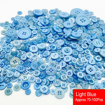50g/Pack Mix Size Mix color Resin Button 1-3cm