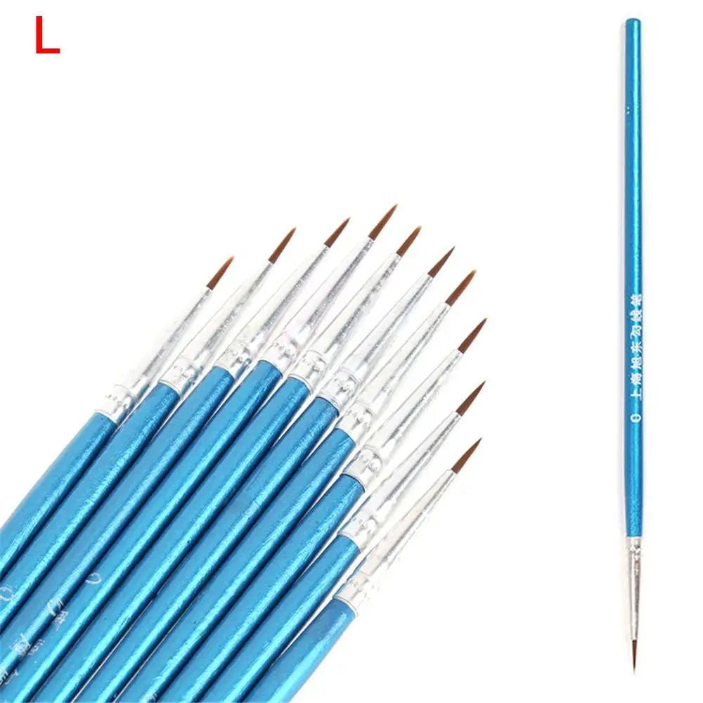 10Pcs Art Supplies Hand Painted Thin Hook Line Pen Drawing Art Pen Paint Brush Nylon Brush Acrylic Painting Pen Wholesale