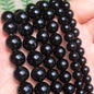 Natural Stone Dark Blue Chalcedony Jades Beads Round Loose Spacer Beads