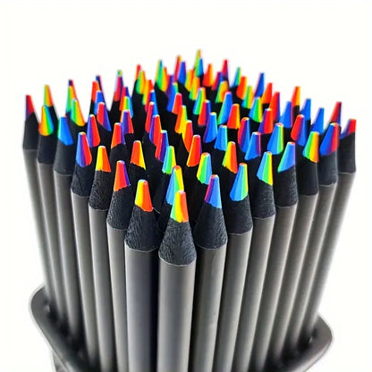12/24/36/48Pcs 7 Colors Rainbow Pencils 3.3mm Colored Pencils