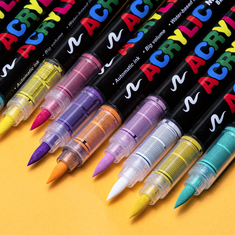 16 Colors Straight liquid Acrylic Paint Pen