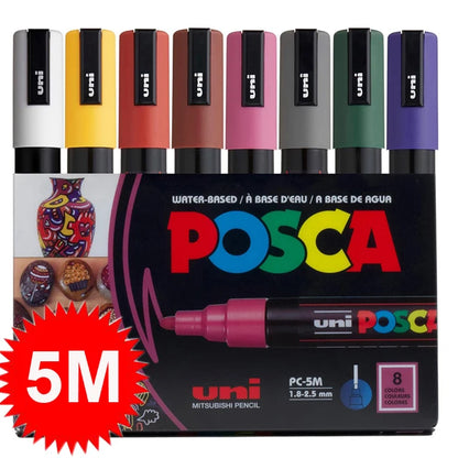 New Uni Posca Marker Pen Set PC-1M/3M/5M/8K/17K