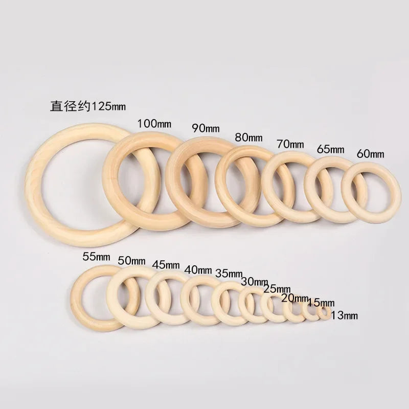 Wooden Rings Wooden Hoops for Craft Wood Rings