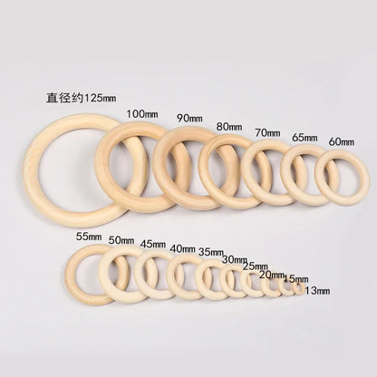 Wooden Rings Wooden Hoops for Craft Wood Rings