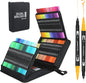 Dual Tip Brush Marker Pens with Fineliner  Felt Tip Pens Set,