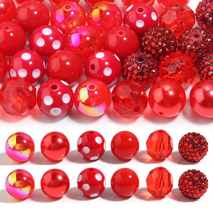 12Pcs Same Color Series Beads 20mm Loose Spacer Beads