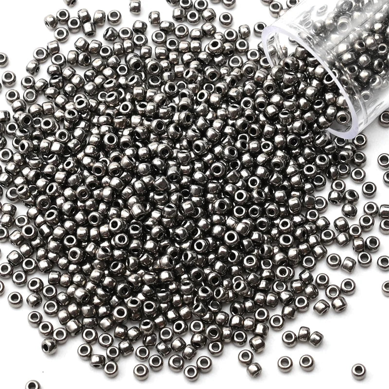 12Grams/Tube 2mm Metallic Seed Beads Japanese Round Glass Seedbeads 1200pcs