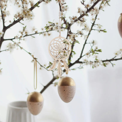 50Pcs Wooden DIY Dream Catcher Kit Unpainted Cutouts