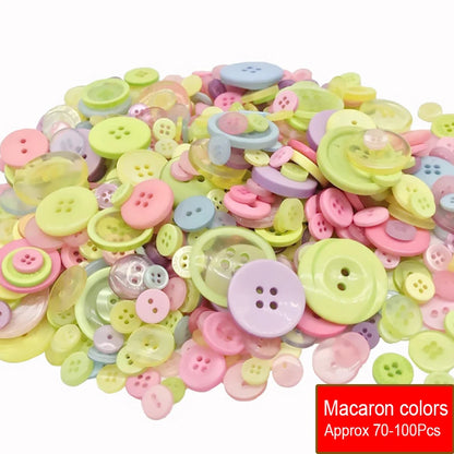 50g/Pack Mix Size Mix color Resin Button 1-3cm