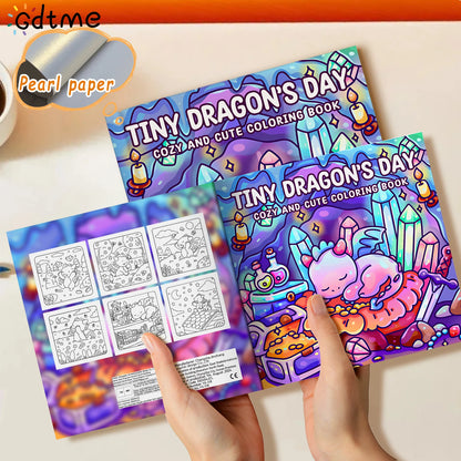 TINY DRAGON'S DAY COZY AND CUTE Coloring Book