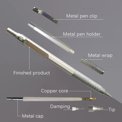 Professional Metal Low Gravity Automatic Pencil 0.3/0.5/0.7/0.9/2.0mm  Mechanical Pencil