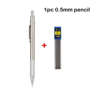 Mechanical Pencil Set 0.3 0.5 0.7 0.9 1.3 2.0mm Full Metal Art Drawing Painting Automatic Pencil