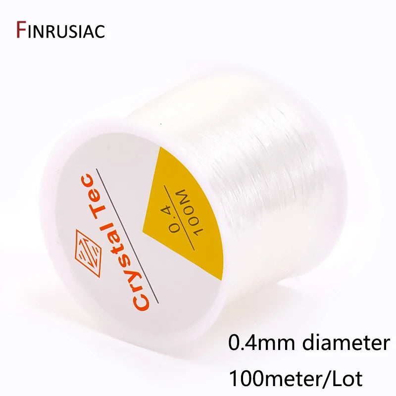 0.4-1.0mm Elastic Cord String Transparent Crystal Elastic Line