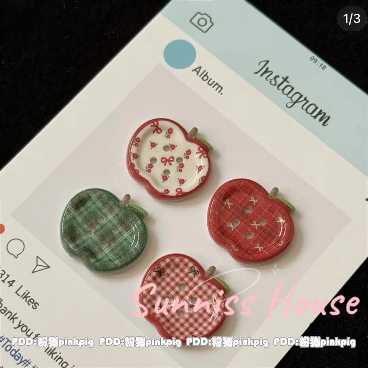 25Pcs Mixed Color Handmade Resin Round 2/4-hole Button
