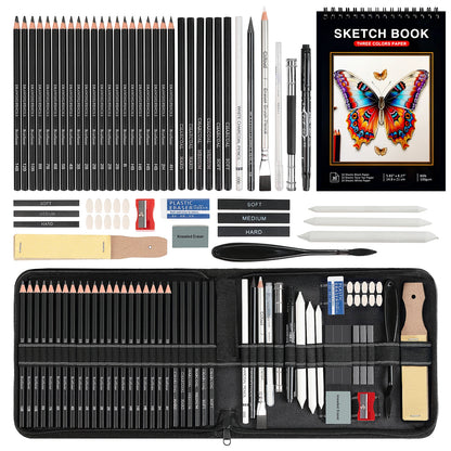 20/54/58/70/144 Drawing And Sketching Kit | Portable Travel Case